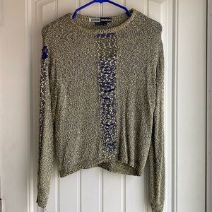 Women’s ‘90’s Jamie Sadock long sleeve gold/navy festive top